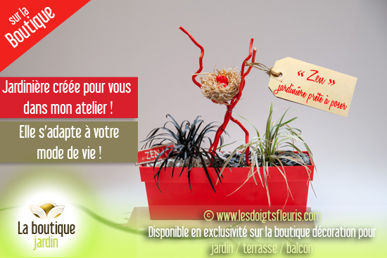 jardinière prête à poser - Les Doigts Fleuris